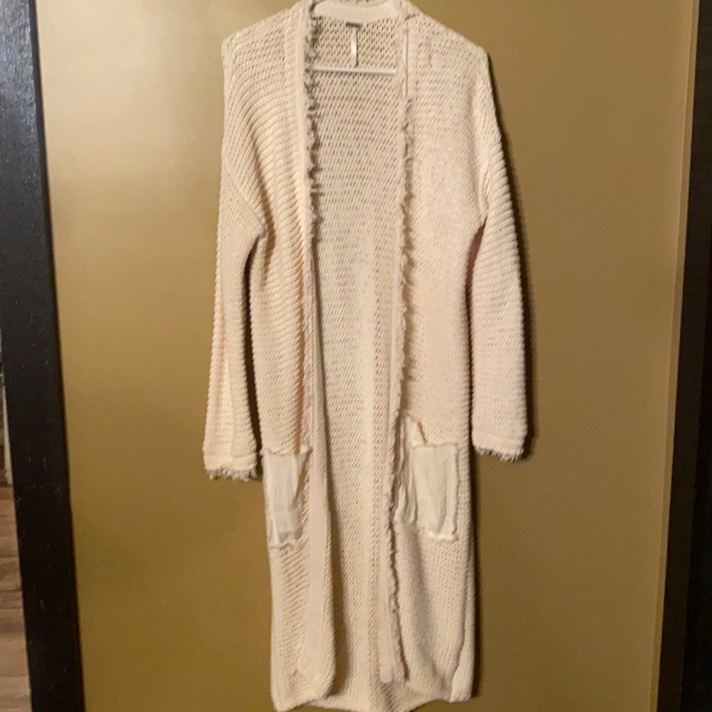 Free people long cardigan.
